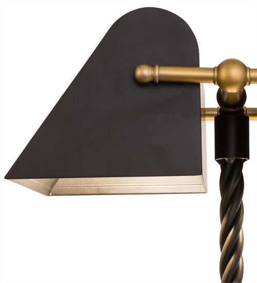 Meyda Tiffany - 165093 - Two Light Banker's Lamp - Belmont - Oil Rubbed Bronze/Gold Matte