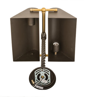 Meyda Tiffany - 165093 - Two Light Banker's Lamp - Belmont - Oil Rubbed Bronze/Gold Matte