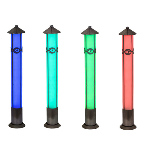 Meyda Tiffany - 167298 - LED Bollard Pillar Landscape Fixture - Georgia Aquarium - Statuario Idalight