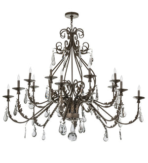 Meyda Tiffany - 169173 - 16 Light Chandelier - French Elegance - Antique Silver