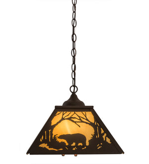 Meyda Tiffany - 169952 - Two Light Pendant - Moose & Black Bear - Cafe Noir