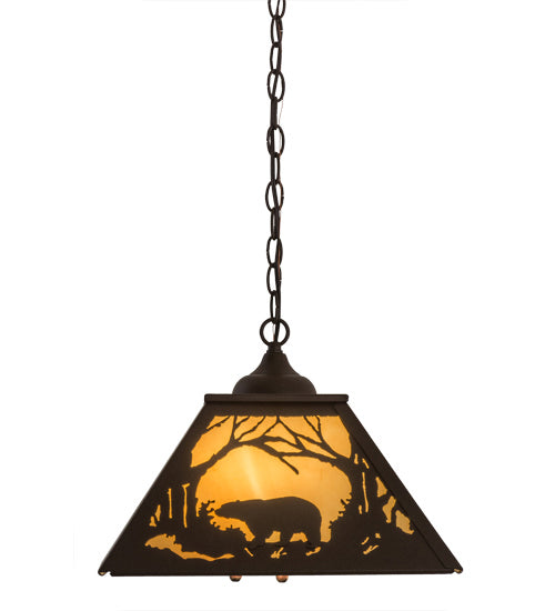 Meyda Tiffany - 169952 - Two Light Pendant - Moose & Black Bear - Cafe Noir