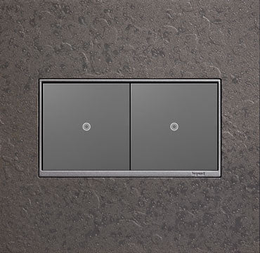 Legrand - AWM2GHFFE1 - 2-Gang Wall Plate - Adorne - Natural Iron