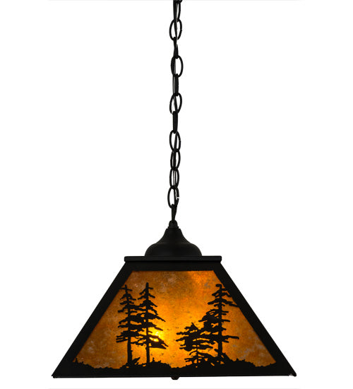 Meyda Tiffany - 133566 - Two Light Pendant - Tall Pines - Textured Black