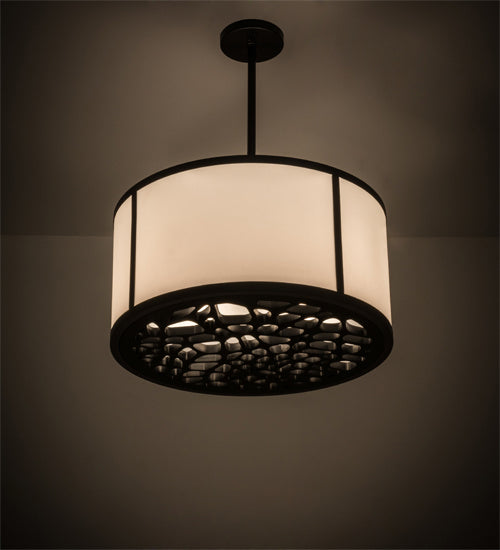 Meyda Tiffany - 162888 - Two Light Pendant - Cilindro - Matte Black