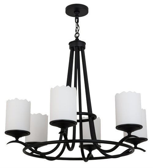 Meyda Tiffany - 165443 - Six Light Chandelier - Octavia - Blackwash