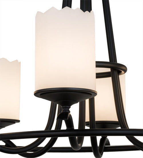 Meyda Tiffany - 165443 - Six Light Chandelier - Octavia - Blackwash