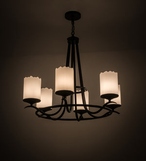 Meyda Tiffany - 165443 - Six Light Chandelier - Octavia - Blackwash