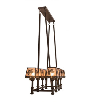 Meyda Tiffany - 170354 - Eight Light Chandelier - Balsam Pine - Cafe Noir