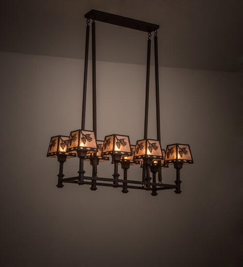 Meyda Tiffany - 170354 - Eight Light Chandelier - Balsam Pine - Cafe Noir