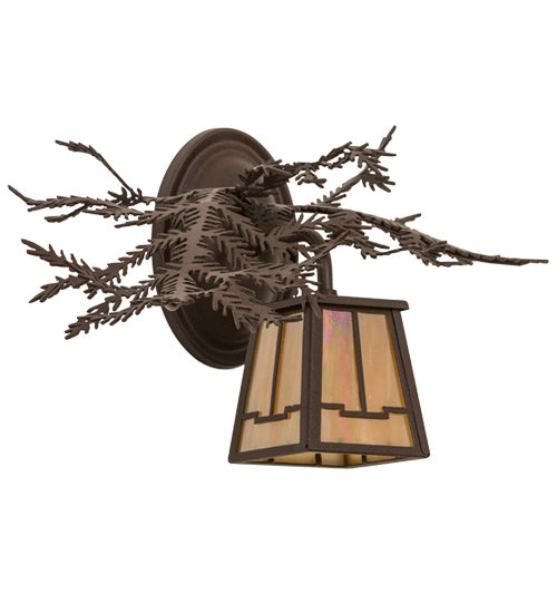 Meyda Tiffany - 170877 - One Light Wall Sconce - Pine Branch - Cafe Noir