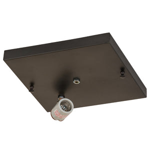 Meyda Tiffany - 52713 - One Light Flushmount - Hyde Park - Craftsman Brown