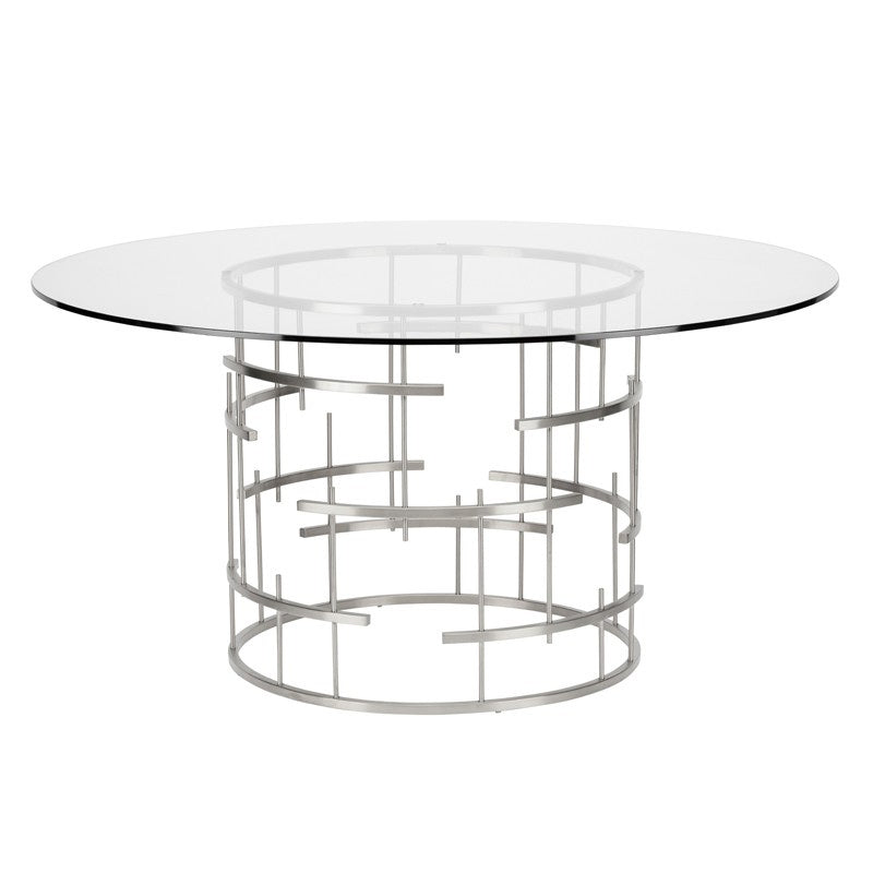 Nuevo - HGSX214 - Dining Table - Round Tiffany - Silver