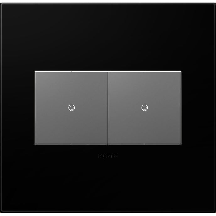 Legrand - AWP2GNK4 - Two-Gang Screwless Wall Plate - adorne - Black Ink