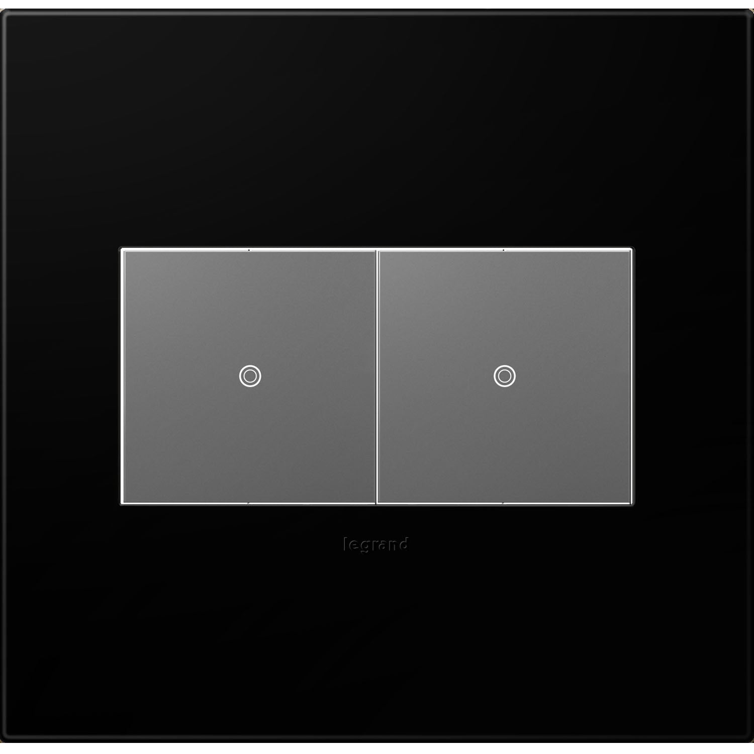 Legrand - AWP2GNK4 - Two-Gang Screwless Wall Plate - adorne - Black Ink