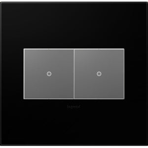 Legrand - AWP2GNK4 - Two-Gang Screwless Wall Plate - adorne - Black Ink