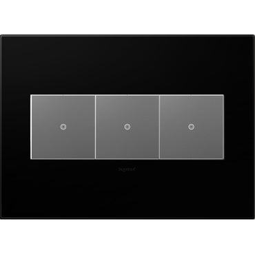 Legrand - AWP3GNK4 - Three-Gang Screwless Wall Plate - adorne - Black Ink