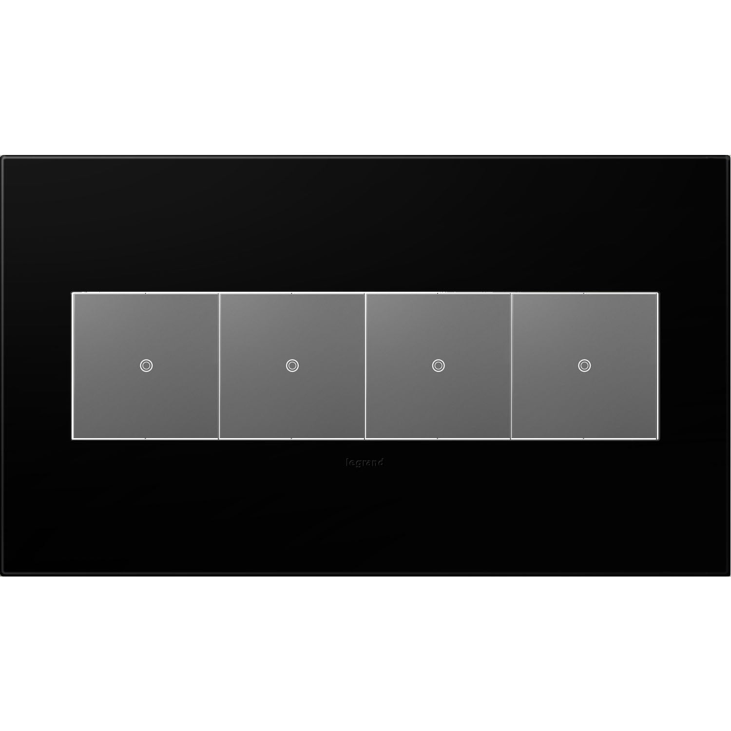 Legrand - AWP4GNK4 - Four-Gang Screwless Wall Plate - adorne - Black Ink