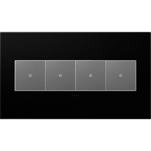 Legrand - AWP4GNK4 - Four-Gang Screwless Wall Plate - adorne - Black Ink