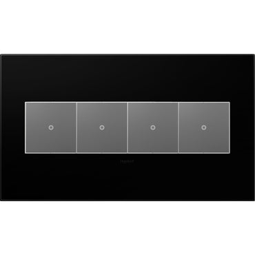 Legrand - AWP4GNK4 - Four-Gang Screwless Wall Plate - adorne - Black Ink
