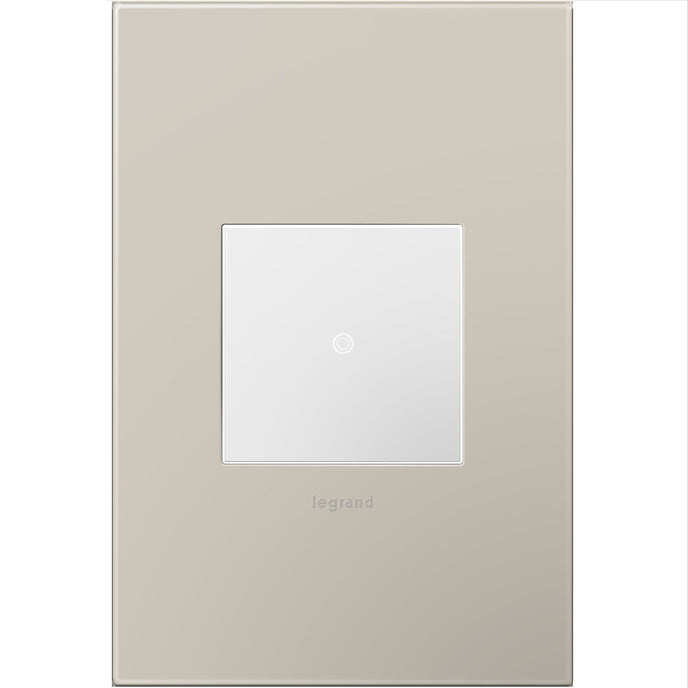 Legrand - AWP1G2GG4 - One-Gang Screwless Wall Plate with Microban - adorne - Greige