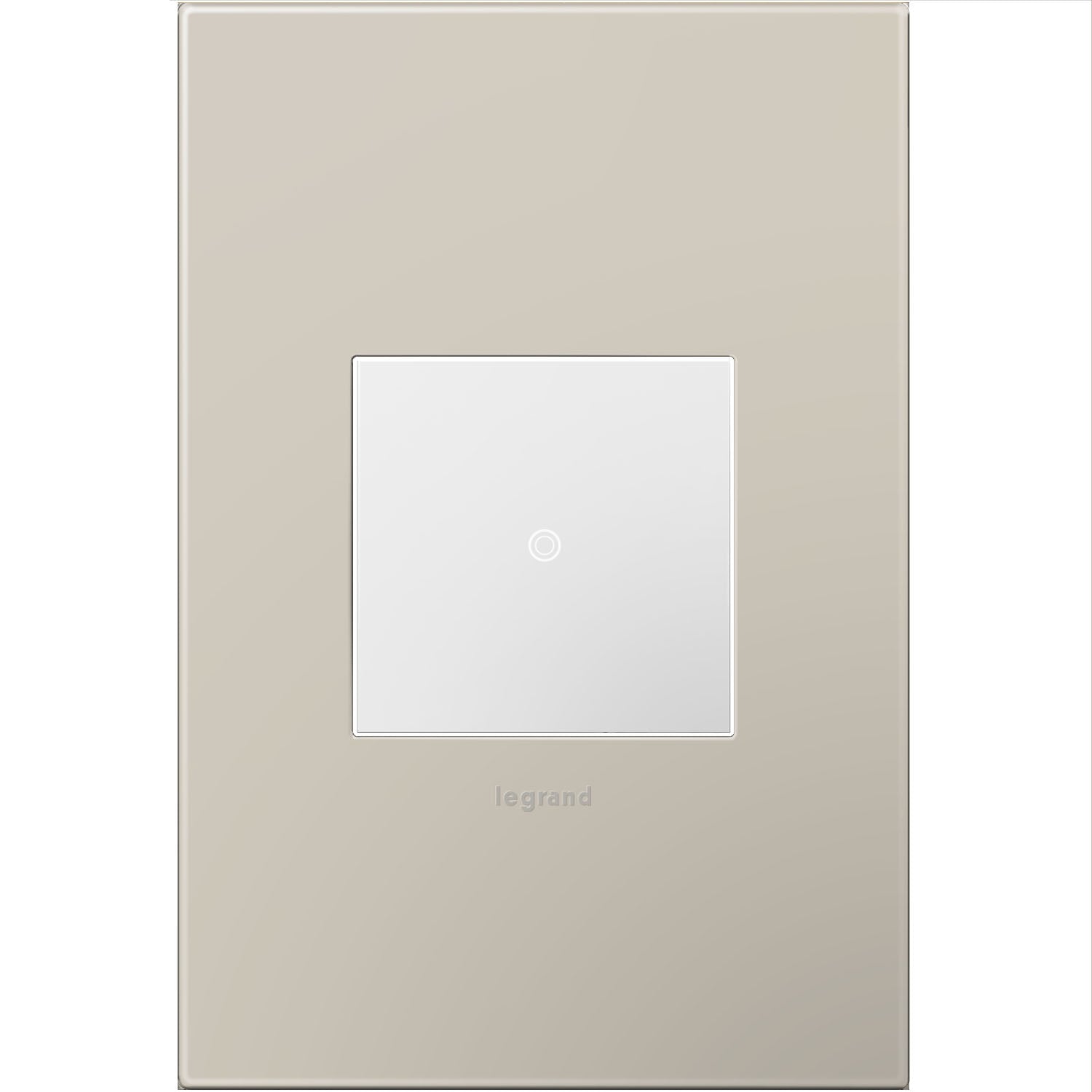 Legrand - AWP1G2GG4 - One-Gang Screwless Wall Plate with Microban - adorne - Greige