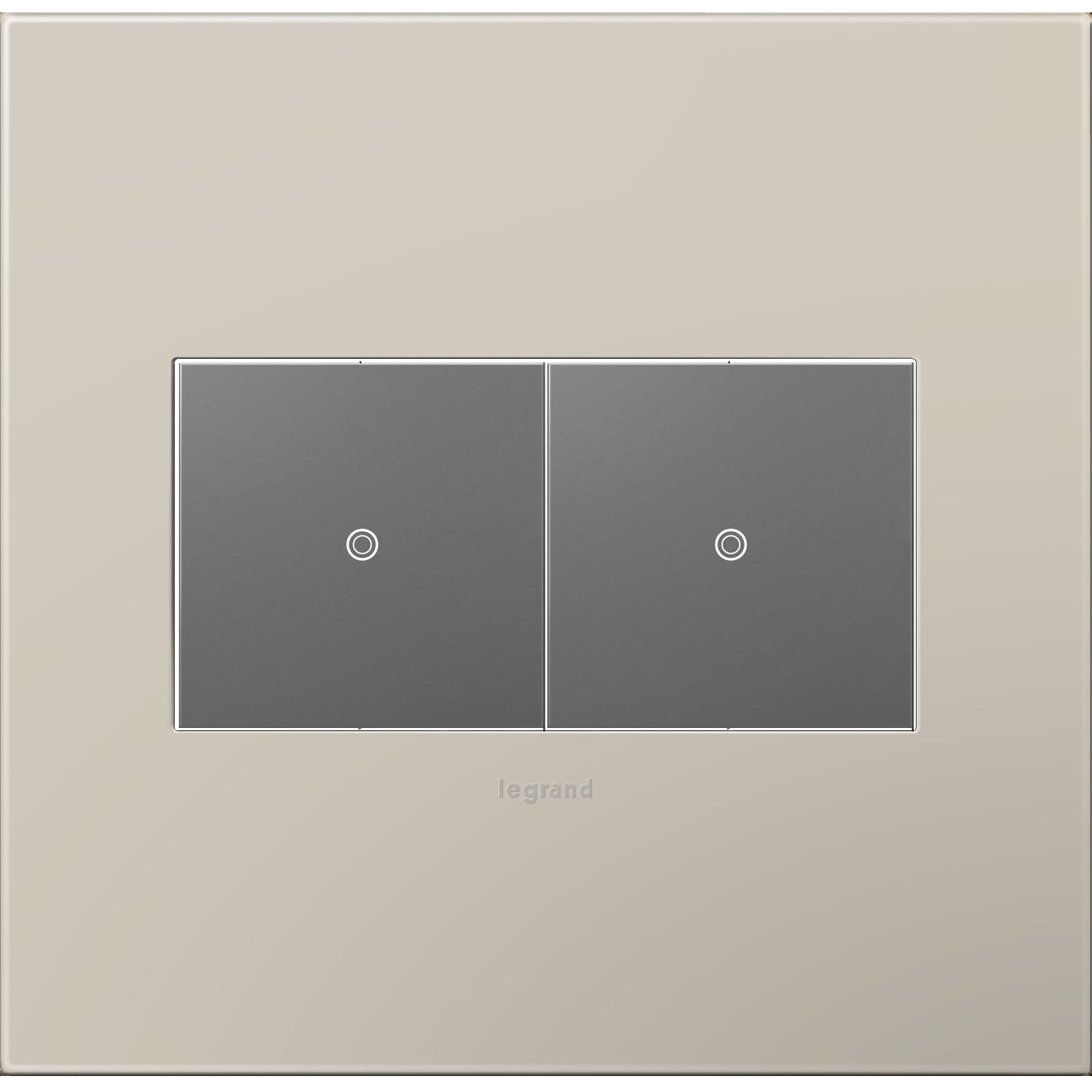Legrand - AWP2GGG4 - Two-Gang Screwless Wall Plate - adorne - Greige