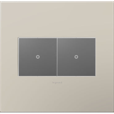 Legrand - AWP2GGG4 - Two-Gang Screwless Wall Plate - adorne - Greige