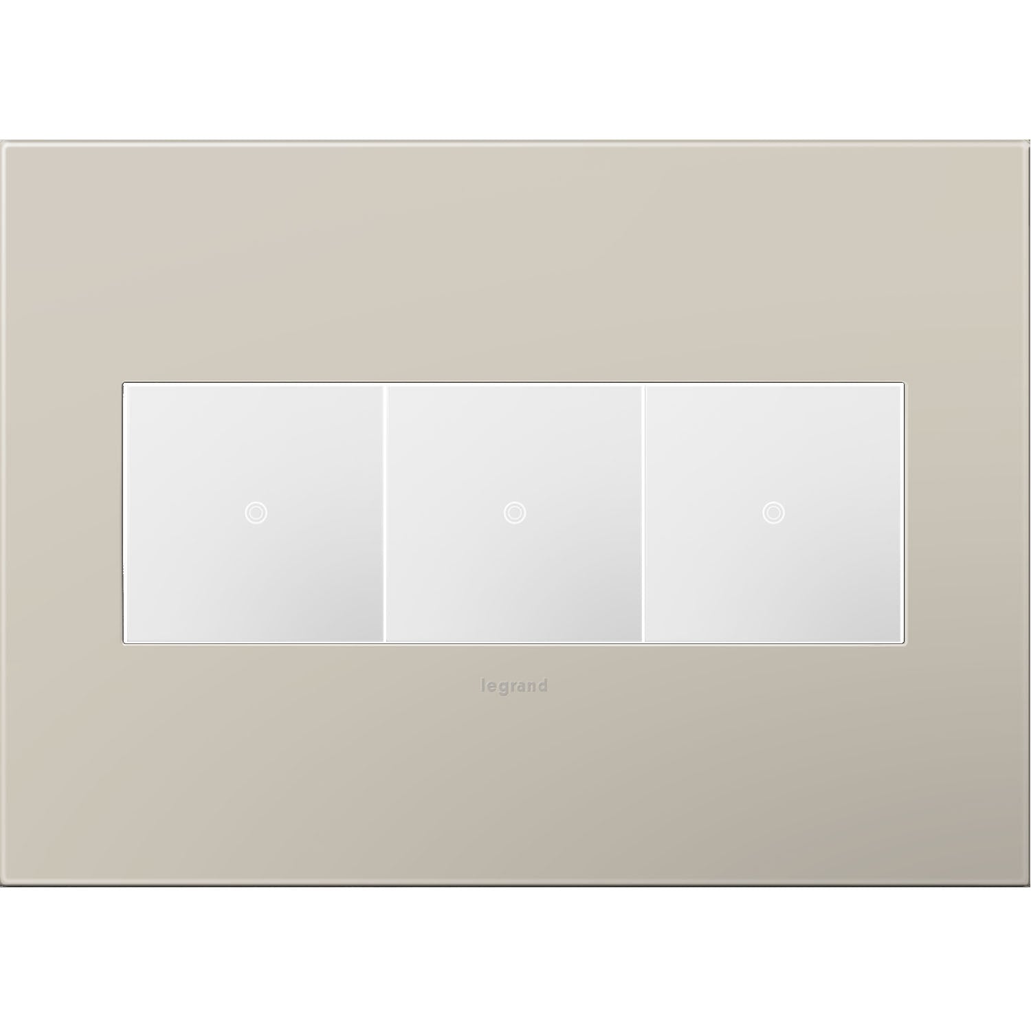 Legrand - AWP3GGG4 - Three-Gang Screwless Wall Plate - adorne - Greige