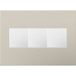 Legrand - AWP3GGG4 - Three-Gang Screwless Wall Plate - adorne - Greige