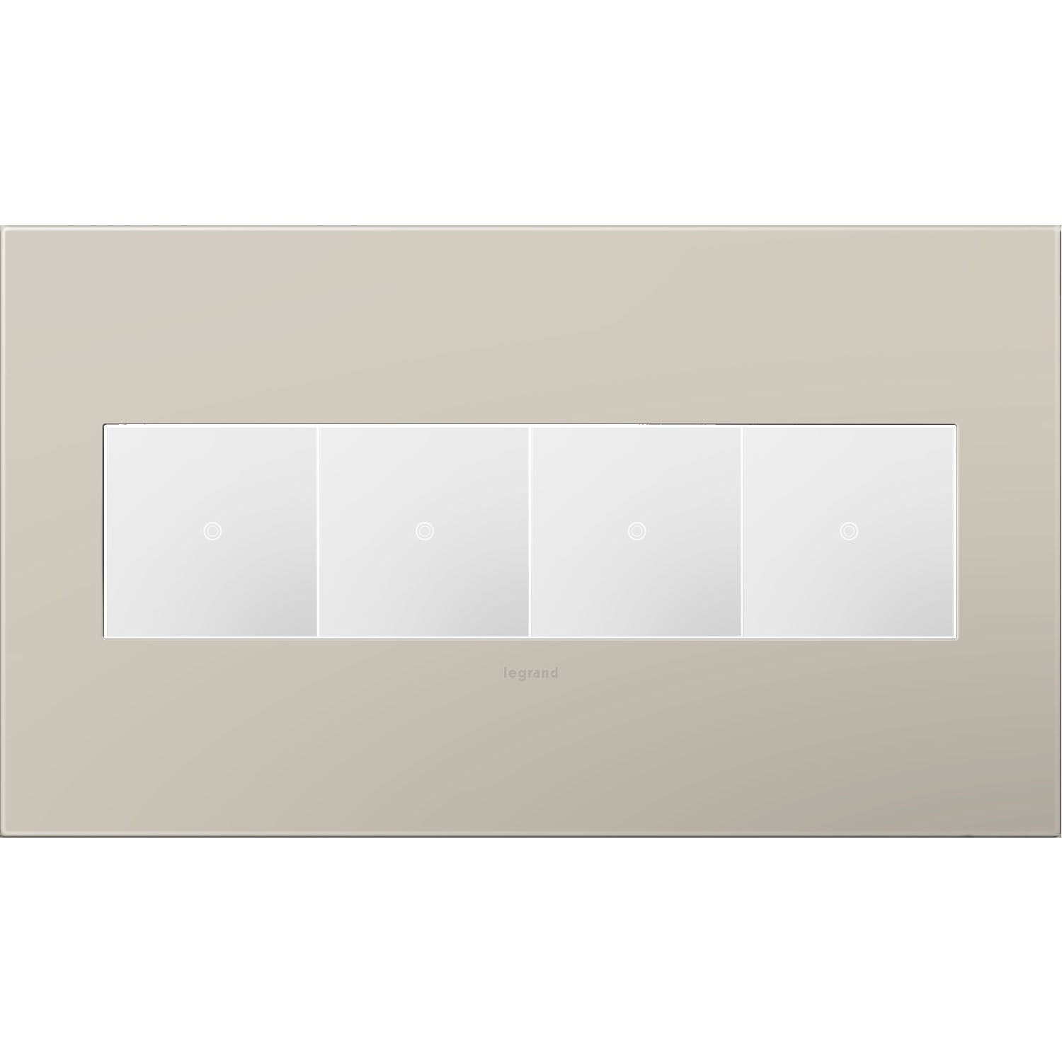 Legrand - AWP4GGG4 - Four-Gang Screwless Wall Plate - adorne - Greige
