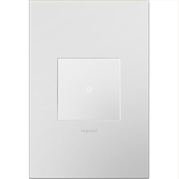 Legrand - AWP1G2PW4 - One-Gang Screwless Wall Plate with Microban - adorne - Powder White