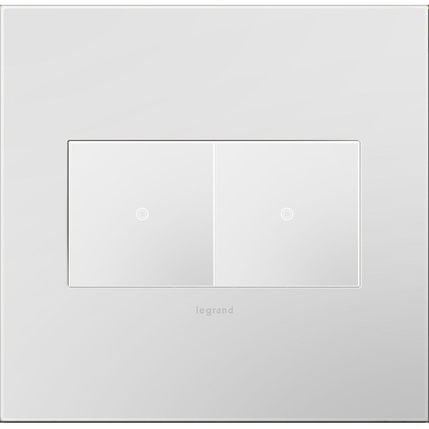 Legrand - AWP2GPW4 - Two-Gang Screwless Wall Plate with Microban - adorne - Powder White