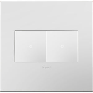 Legrand - AWP2GPW4 - Two-Gang Screwless Wall Plate with Microban - adorne - Powder White