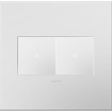 Legrand - AWP2GPW4 - Two-Gang Screwless Wall Plate with Microban - adorne - Powder White