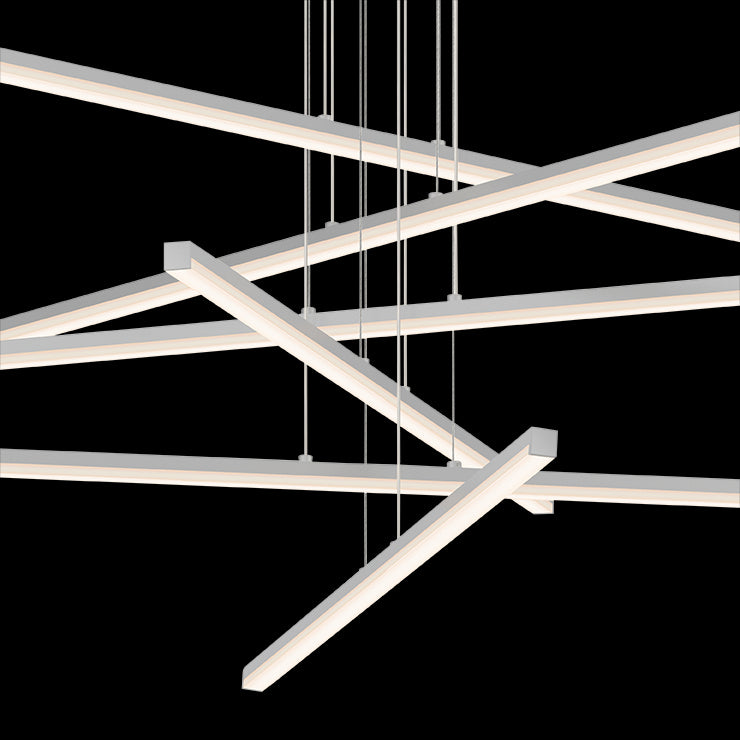 Sonneman - 2766.16 - LED Pendant - Stix - Bright Satin Aluminum