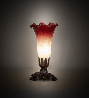 Meyda Tiffany - 185087 - One Light Accent Lamp - Seafoam/Cranberry Pond Lily - Mahogany Bronze