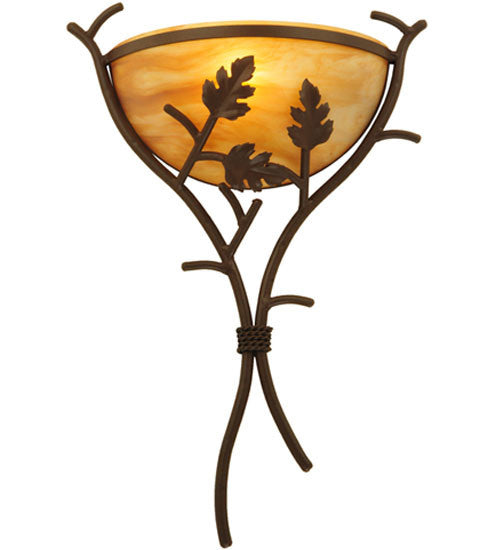 2nd Avenue - 04.0993.16W.23H - One Light Wall Sconce - Oak Branch - Cafe Noir