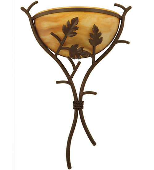 2nd Avenue - 04.0993.16W.23H - One Light Wall Sconce - Oak Branch - Cafe Noir