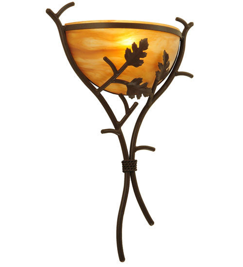 2nd Avenue - 04.0993.16W.23H - One Light Wall Sconce - Oak Branch - Cafe Noir