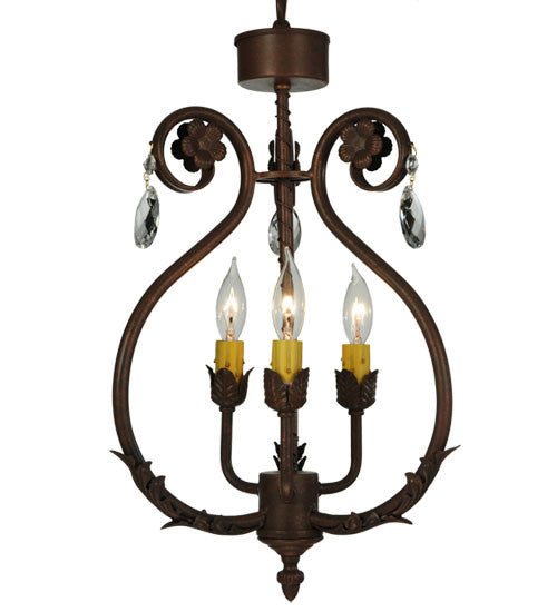 2nd Avenue - 01.0986.12.X.MOD - Three Light Chandelier - Antonia - Antique Rust