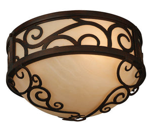 2nd Avenue - 871175.12.CM - Three Light Flushmount - Lilliana - Rustic Iron