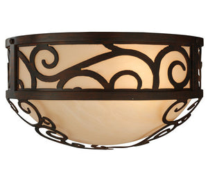 2nd Avenue - 871175.12.CM - Three Light Flushmount - Lilliana - Rustic Iron