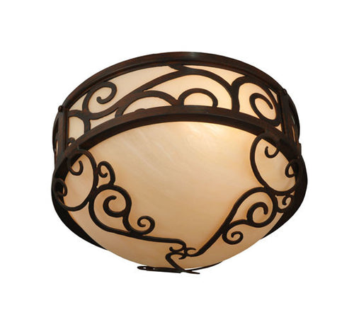 2nd Avenue - 871175.12.CM - Three Light Flushmount - Lilliana - Rustic Iron