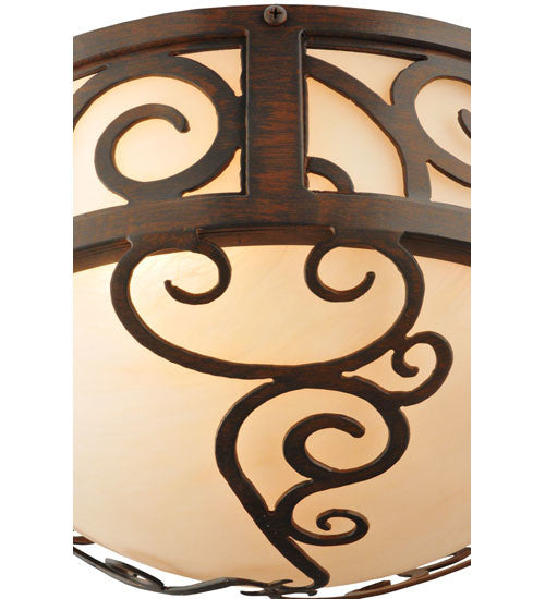 2nd Avenue - 871175.12.CM - Three Light Flushmount - Lilliana - Rustic Iron