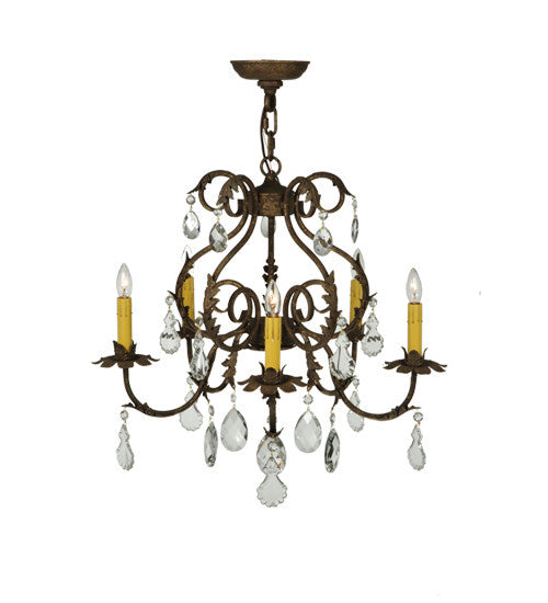 2nd Avenue - 87896.24.CX - Five Light Chandelier - Chantilly - Pompeii Gold