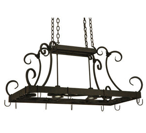 2nd Avenue - 871272.40.MOD - Two Light Pot Rack - Caiden - Chestnut