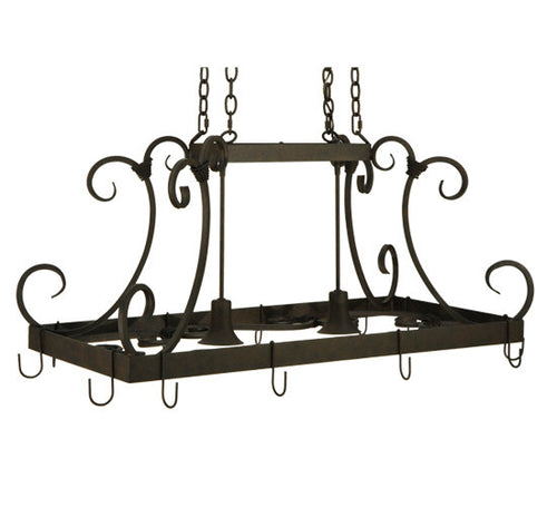 2nd Avenue - 871272.40.MOD - Two Light Pot Rack - Caiden - Chestnut