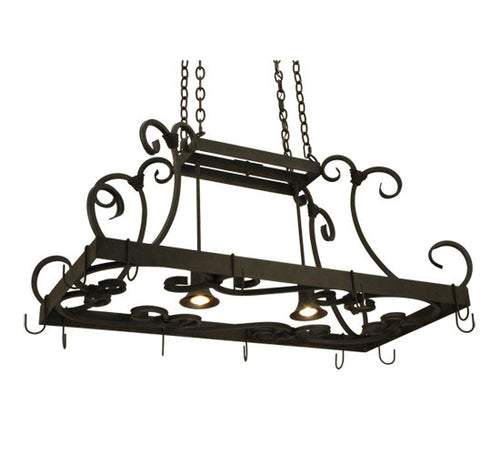 2nd Avenue - 871272.40.MOD - Two Light Pot Rack - Caiden - Chestnut