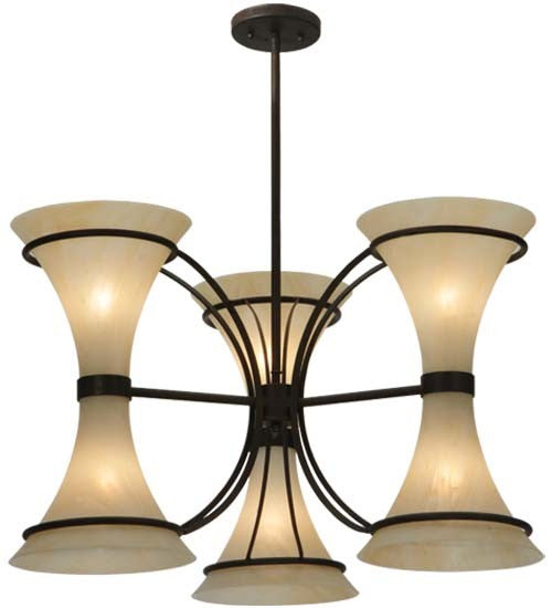 2nd Avenue - 01.0916.30.MOD - Six Light Chandelier - Chronos - Classic Rust